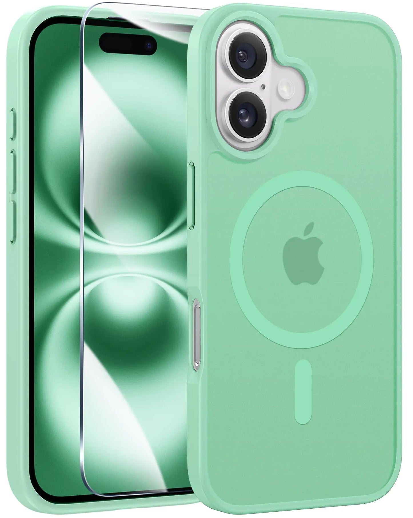 CASE for iPhone 15 Case Matte: for iPhone 14 Case Magnetic Frosted Translucent Slim Shockproof Cell Phone Cover | Military Grade Protection Drop Proof Tough Protective Cases - 6.1 inch Black