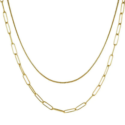 Hip-Hop Double-Layered Chain Necklace