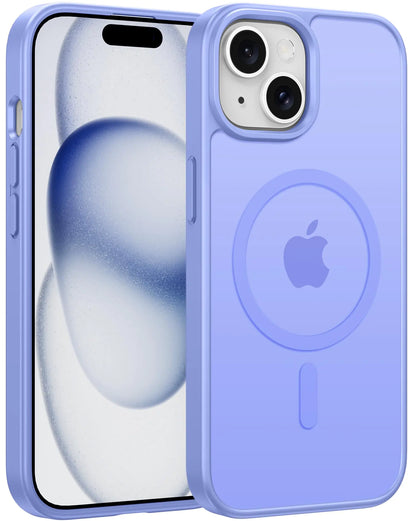 CASE for iPhone 15 Case Matte: for iPhone 14 Case Magnetic Frosted Translucent Slim Shockproof Cell Phone Cover | Military Grade Protection Drop Proof Tough Protective Cases - 6.1 inch Black