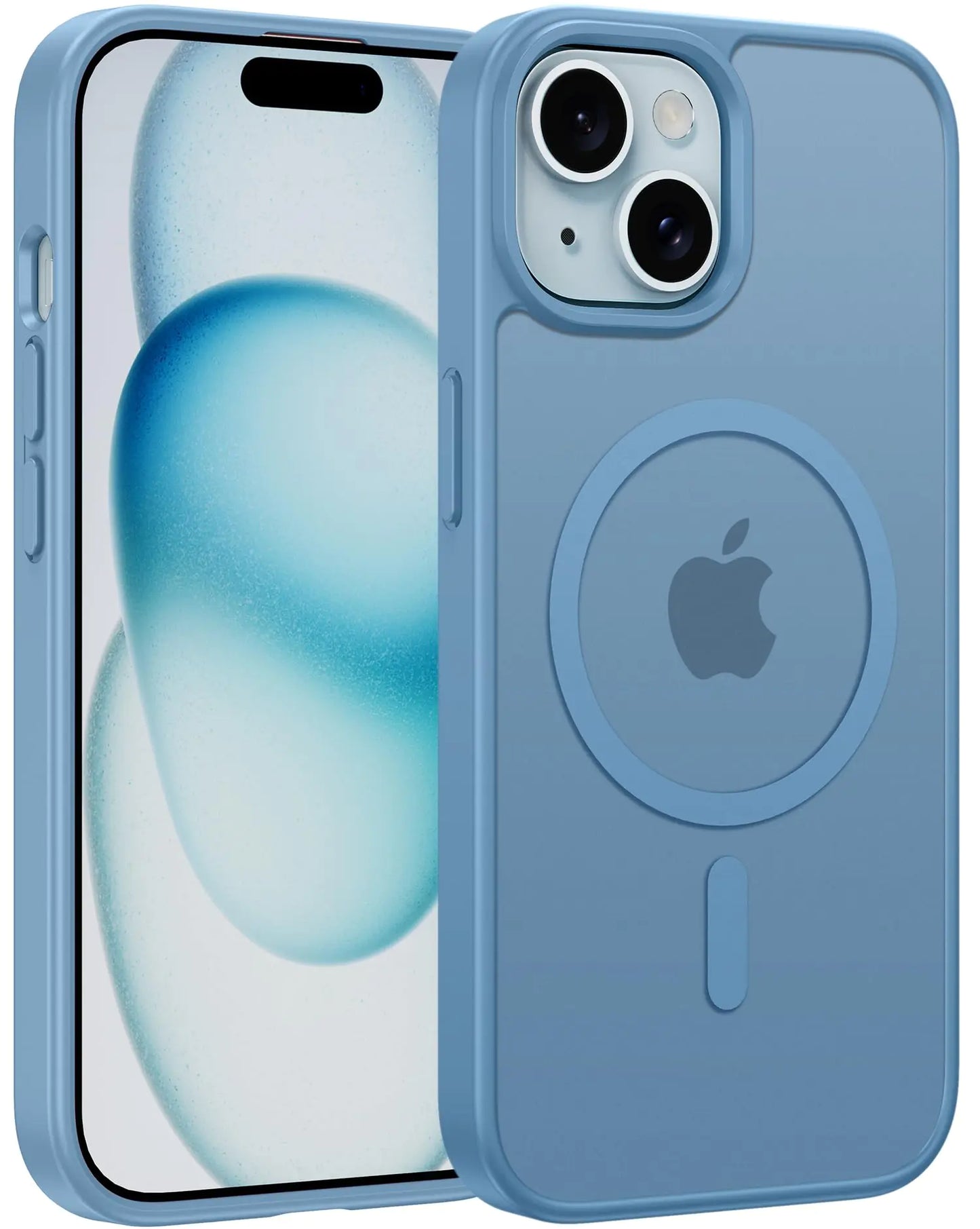 CASE for iPhone 15 Case Matte: for iPhone 14 Case Magnetic Frosted Translucent Slim Shockproof Cell Phone Cover | Military Grade Protection Drop Proof Tough Protective Cases - 6.1 inch Black