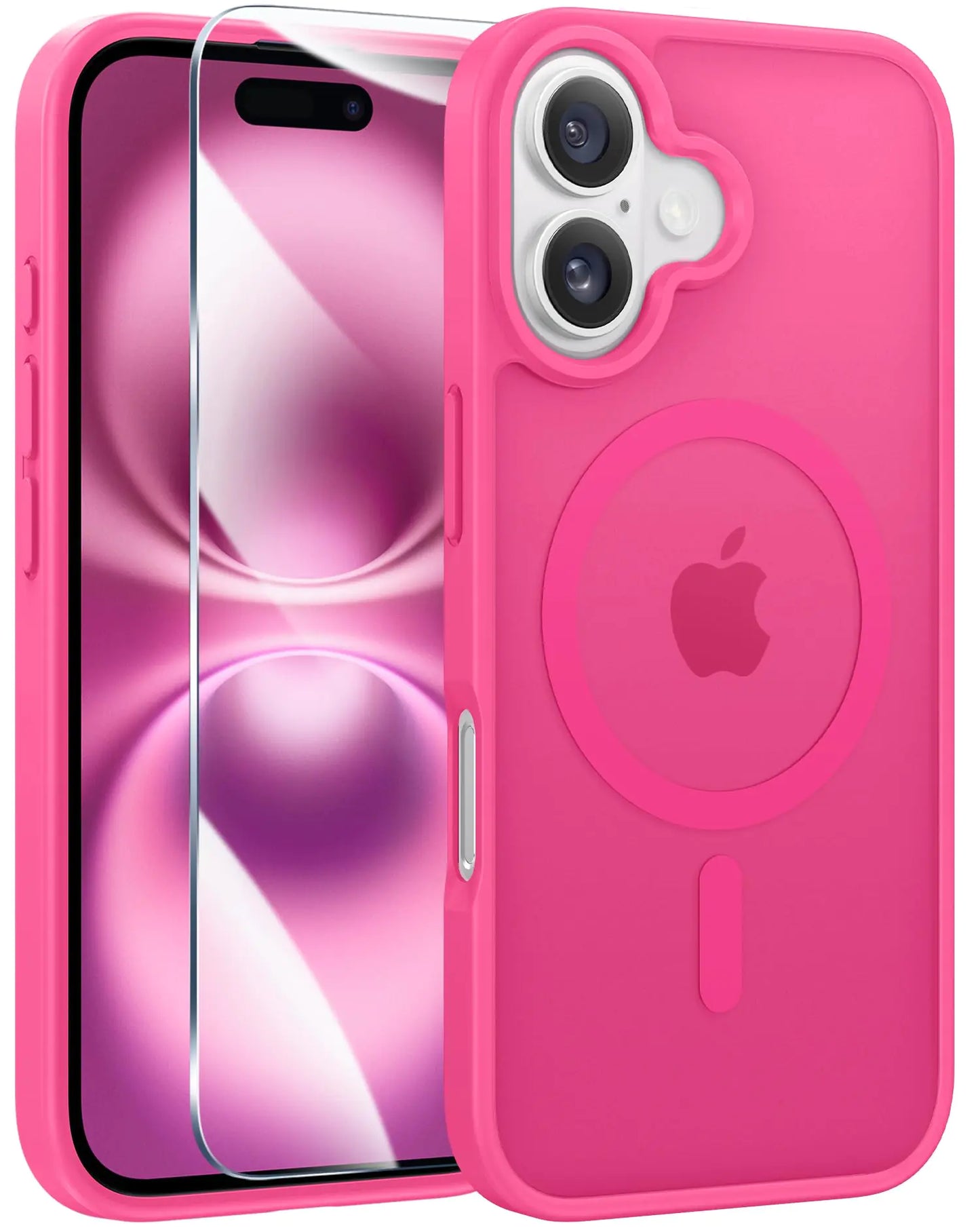 CASE for iPhone 15 Case Matte: for iPhone 14 Case Magnetic Frosted Translucent Slim Shockproof Cell Phone Cover | Military Grade Protection Drop Proof Tough Protective Cases - 6.1 inch Black