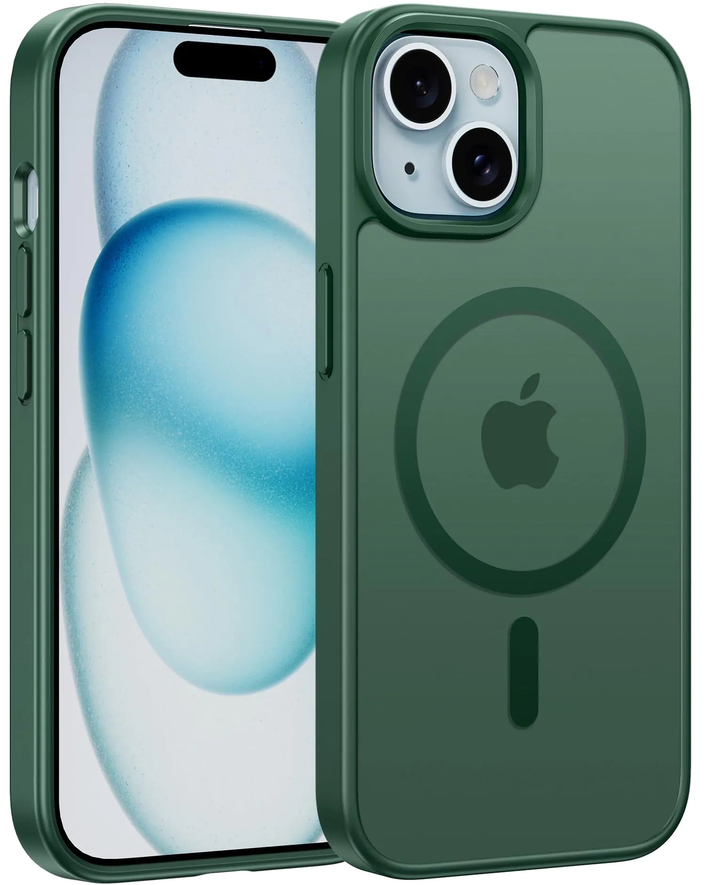 CASE for iPhone 15 Case Matte: for iPhone 14 Case Magnetic Frosted Translucent Slim Shockproof Cell Phone Cover | Military Grade Protection Drop Proof Tough Protective Cases - 6.1 inch Black