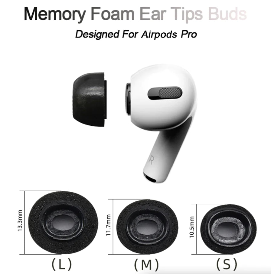 Replacement Ear Tips For Apple Airpods Pro Memory Foam Tips Airpod Pro - 3 Pairs