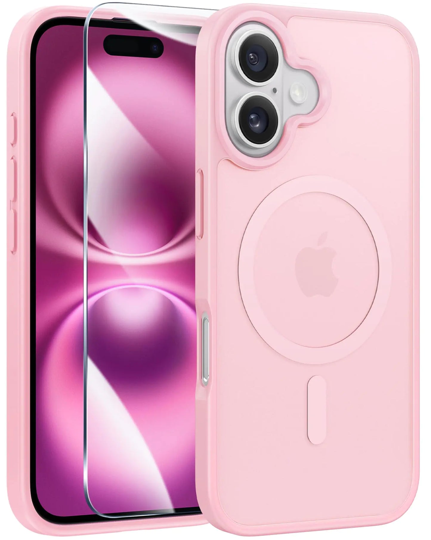 CASE for iPhone 15 Case Matte: for iPhone 14 Case Magnetic Frosted Translucent Slim Shockproof Cell Phone Cover | Military Grade Protection Drop Proof Tough Protective Cases - 6.1 inch Black