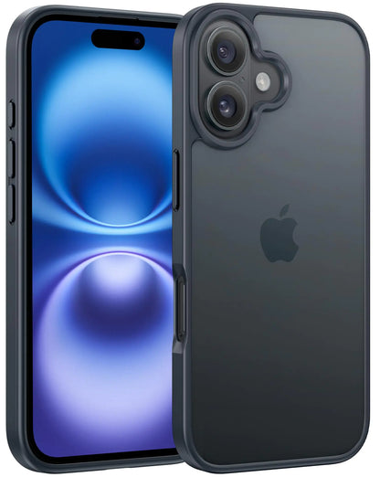 CASE for iPhone 15 Case Matte: for iPhone 14 Case Magnetic Frosted Translucent Slim Shockproof Cell Phone Cover | Military Grade Protection Drop Proof Tough Protective Cases - 6.1 inch Black