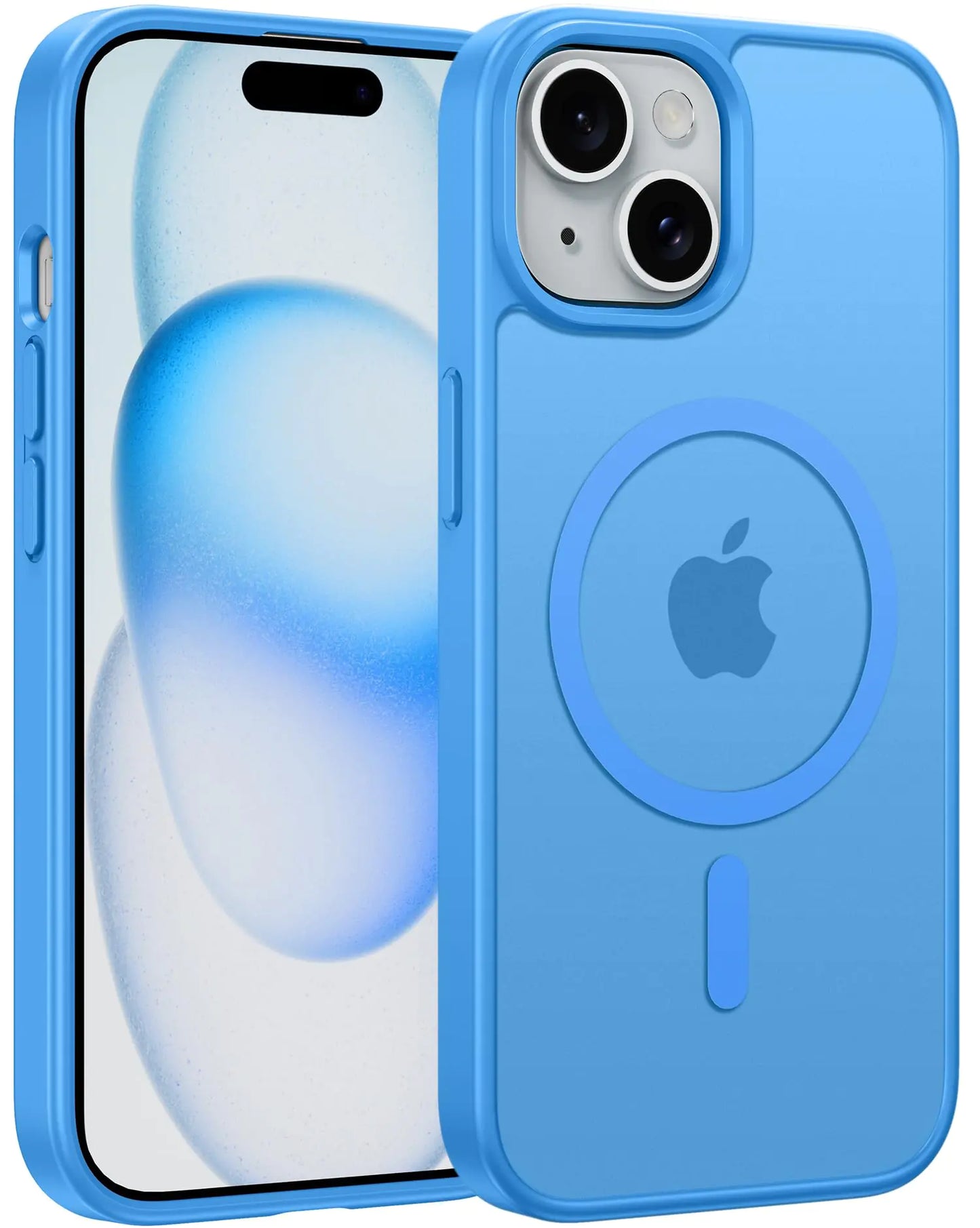 CASE for iPhone 15 Case Matte: for iPhone 14 Case Magnetic Frosted Translucent Slim Shockproof Cell Phone Cover | Military Grade Protection Drop Proof Tough Protective Cases - 6.1 inch Black